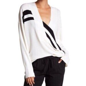 Rag & Bone Cream Grace V-Neck Wool Sweater